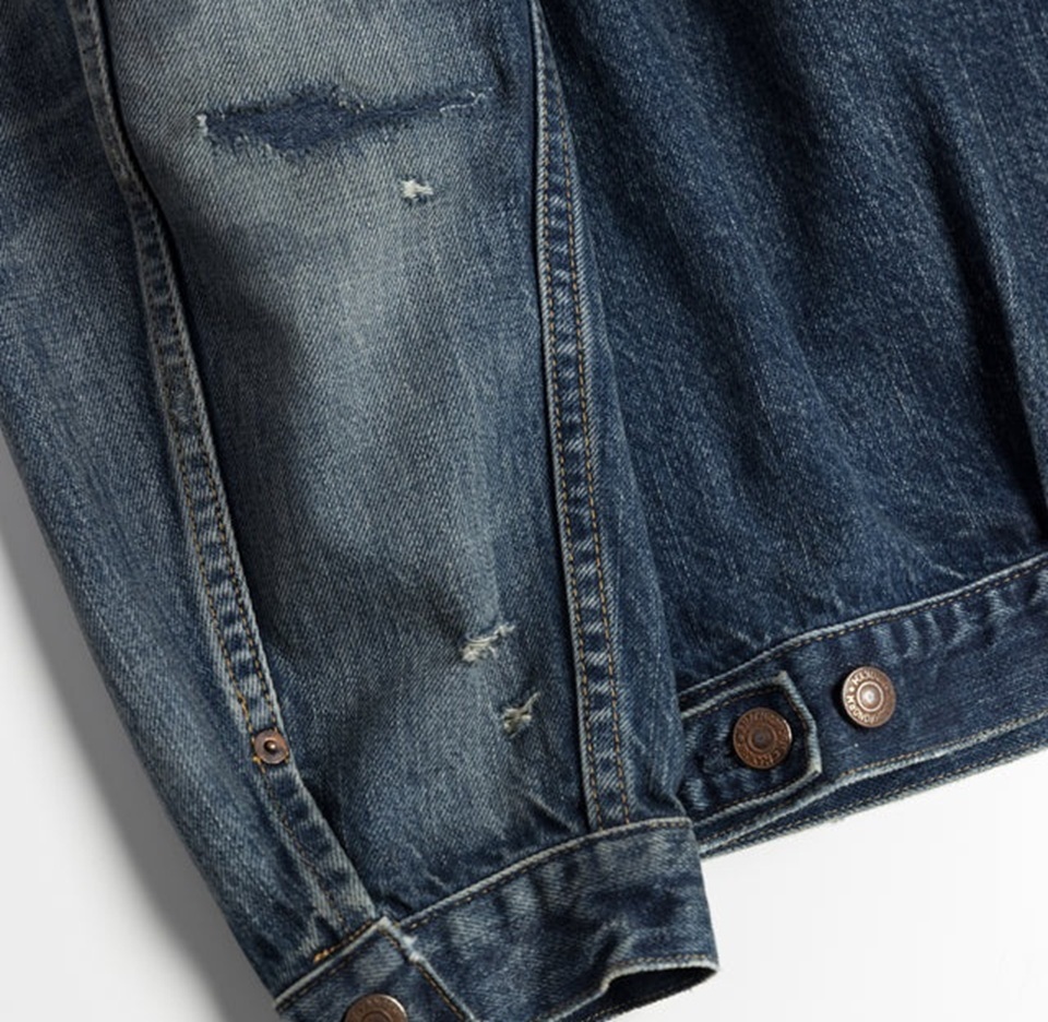 ANACHRONORM 2026 CONTEXT 005-26R FRONT TUCK DENIM REMAKED JACKET - INDIGO REMAKE PRE ORDER ITEM (預訂中)