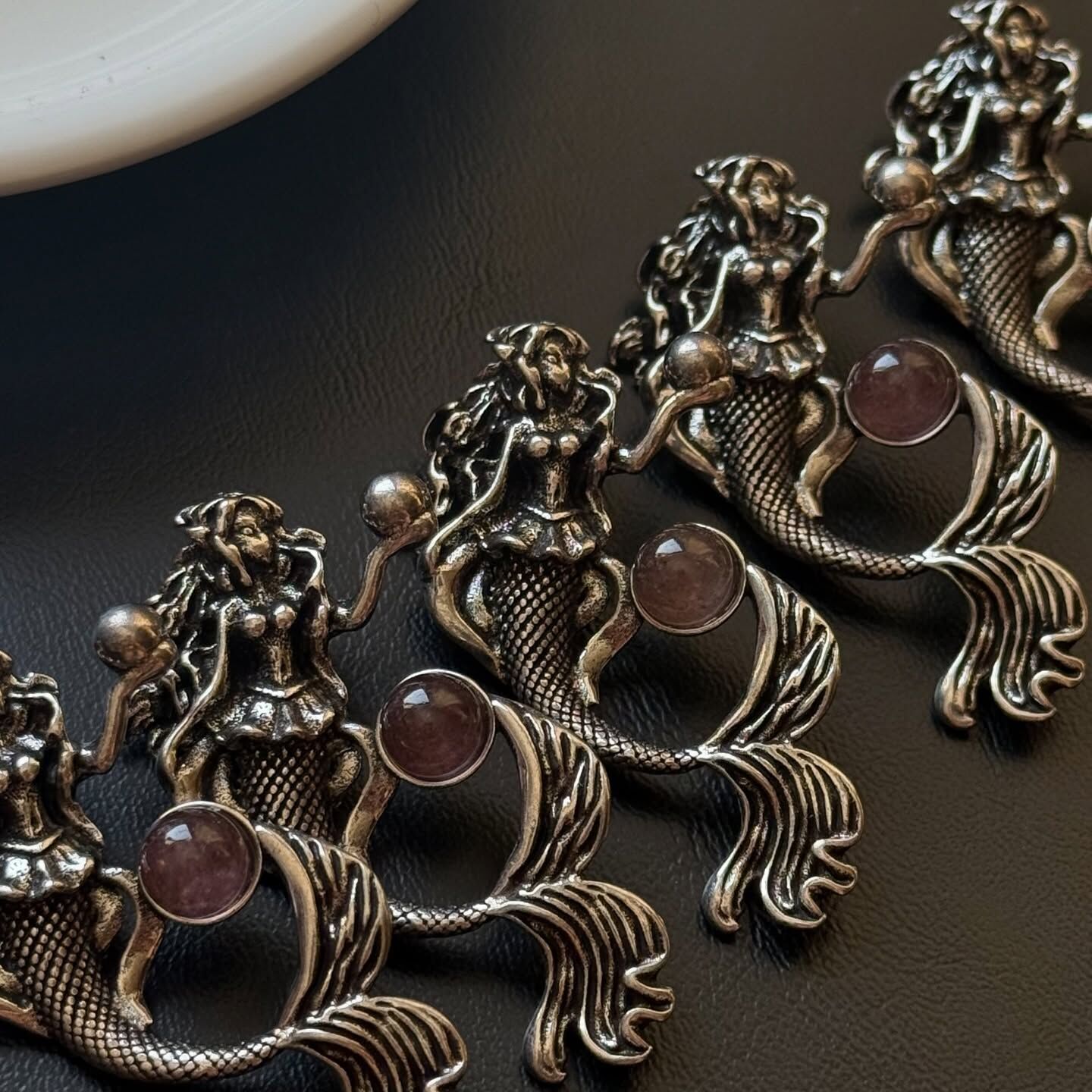 [原石] 草莓晶 人魚 項鍊吊墜