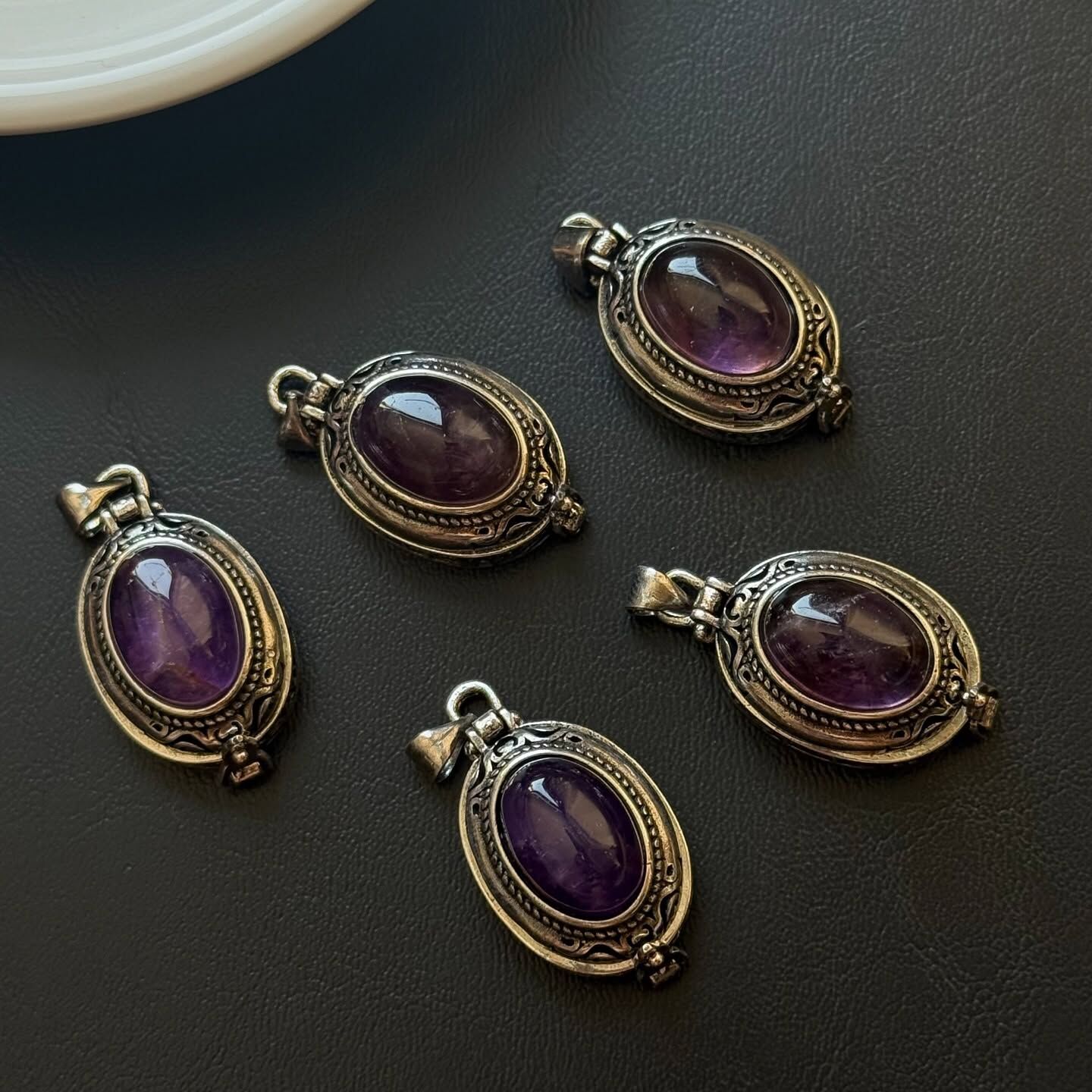 [原石] 紫水晶 盒子 項鏈吊墜