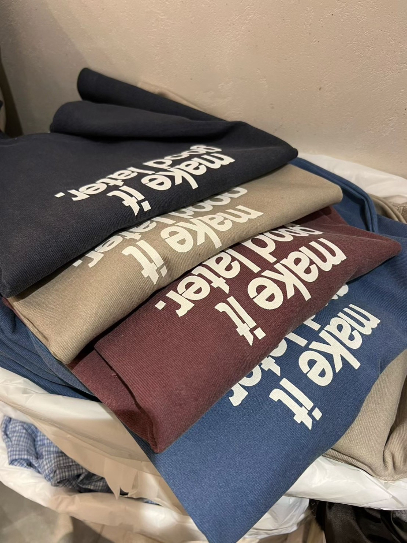 闆娘自留款★水洗刷色挺版棉字母T