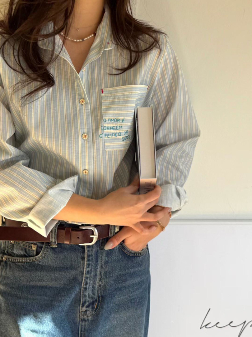 春夏輕薄透氣★顯瘦直條紋百搭襯衫