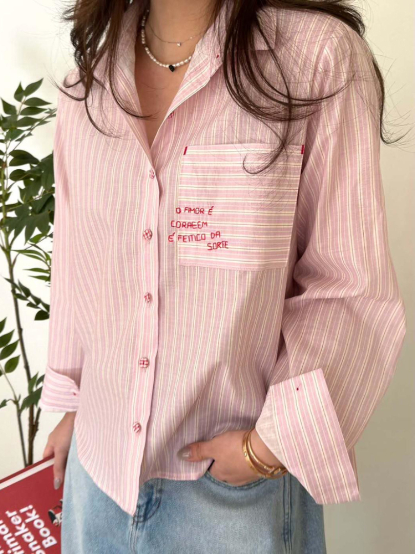 春夏輕薄透氣★顯瘦直條紋百搭襯衫