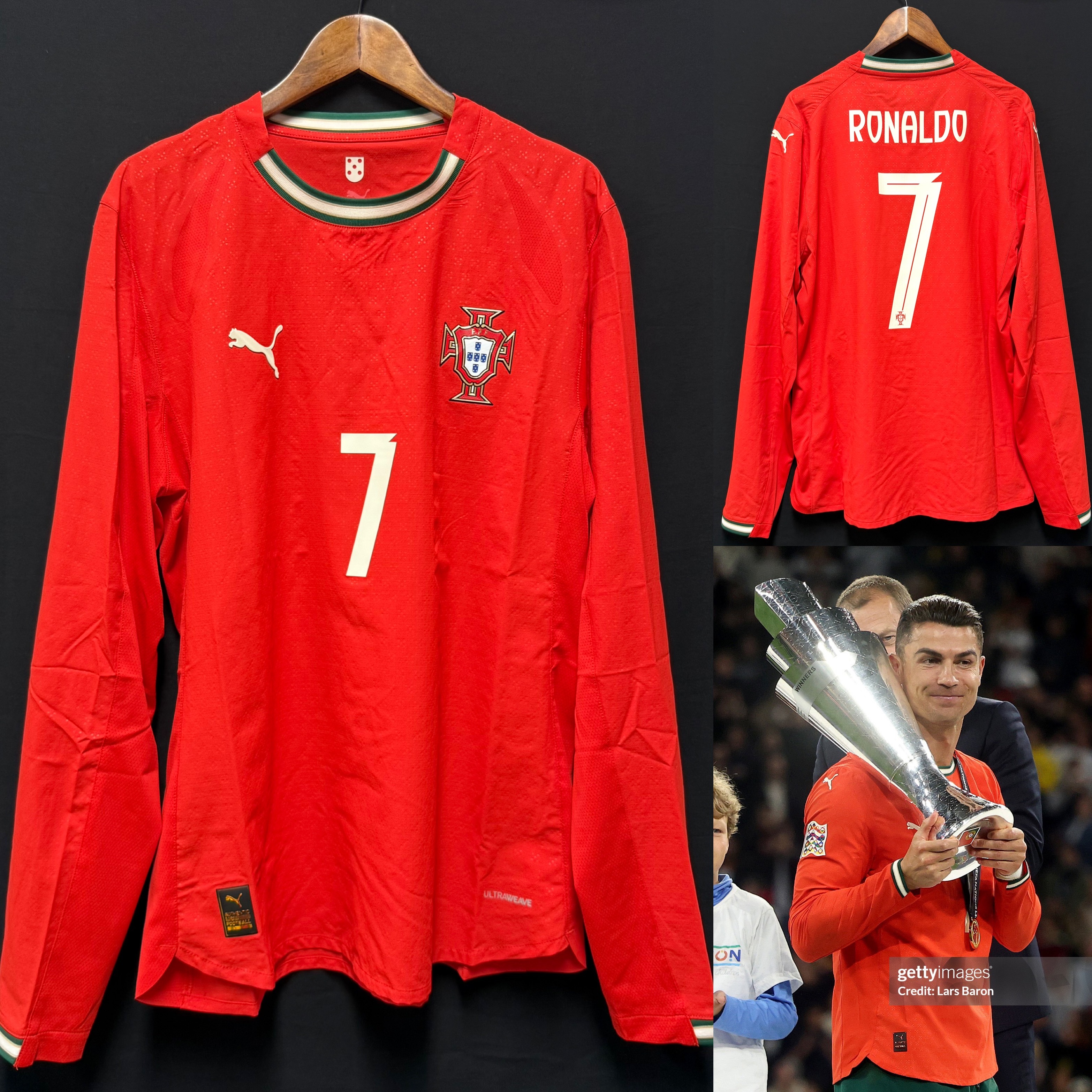 (Player Issue) Portugal 2025-2026 Puma Home L/S Player Issue Shirt #7 RONALDO