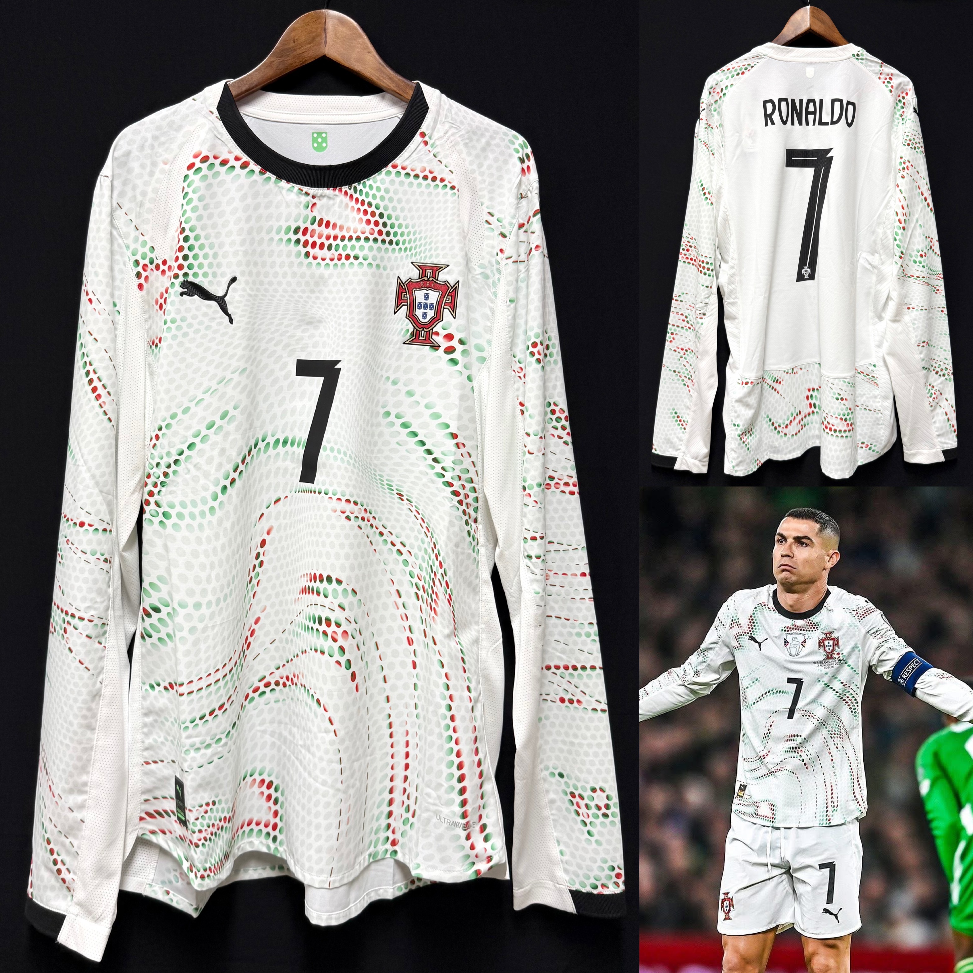 (Player Issue) Portugal 2025-2026 Puma L/S Away Player Issue Shirt #7 RONALDO