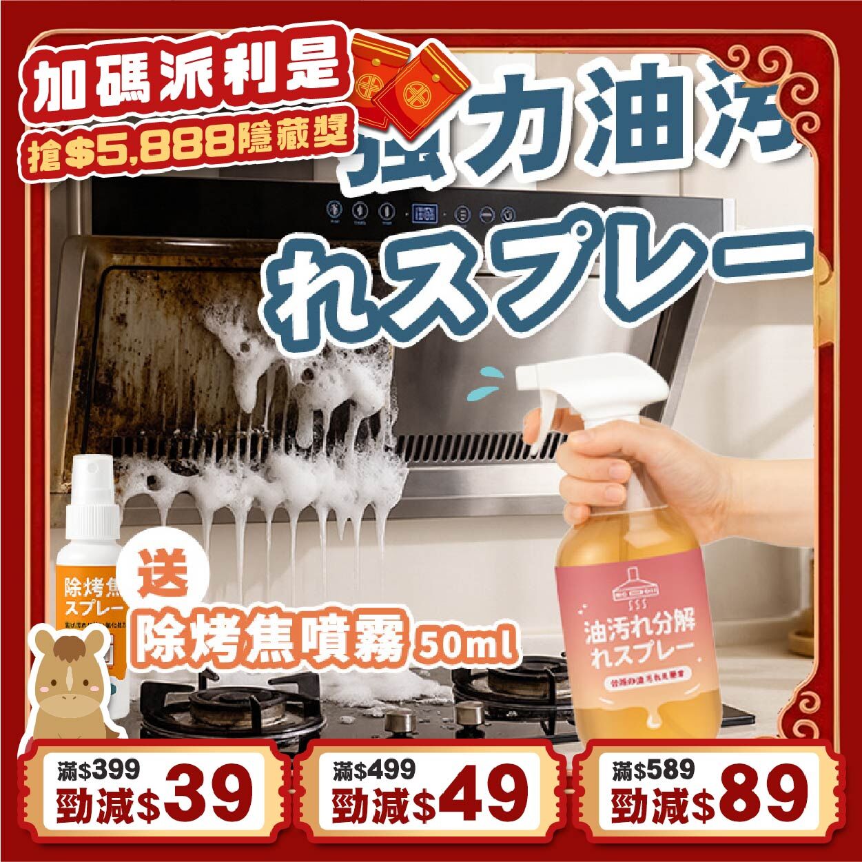 《台灣製造》廚房去油噴霧 (台灣直寄港澳)