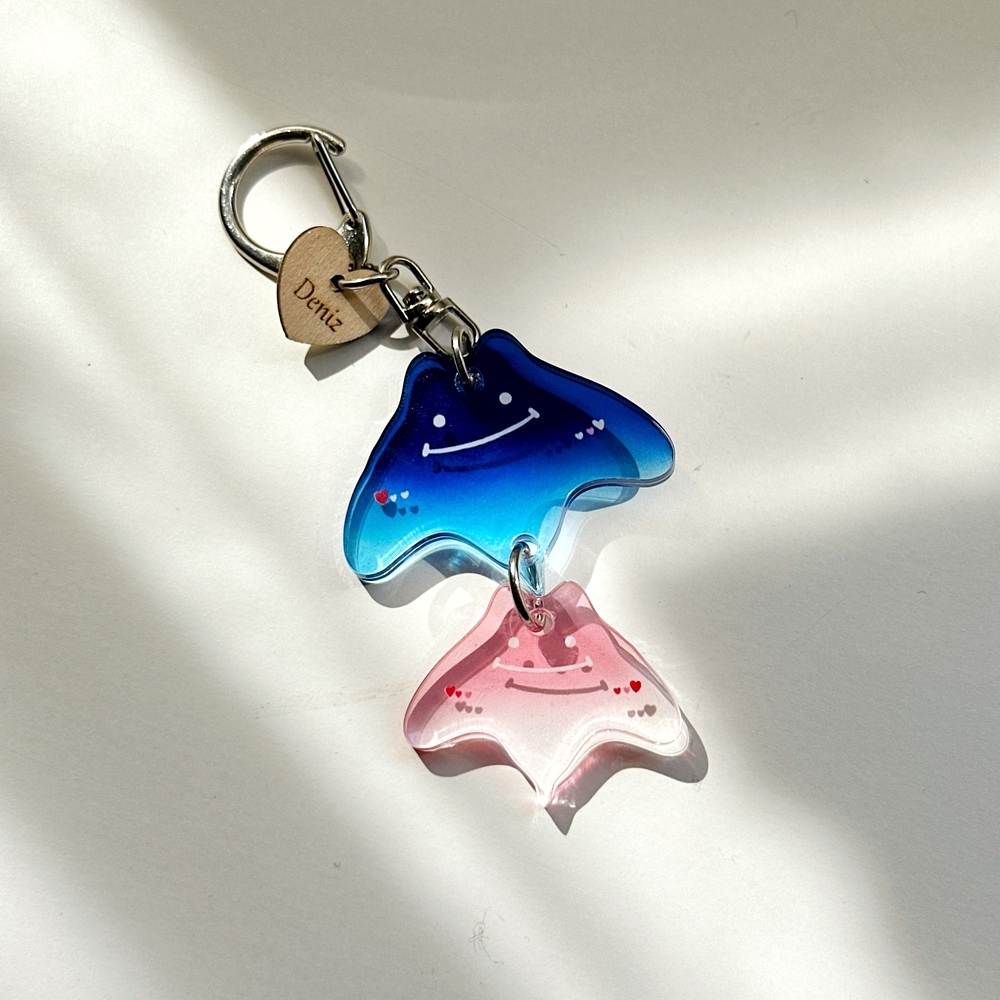 魟魚吊飾魟寶鑰匙圈情侶閨蜜生日禮物