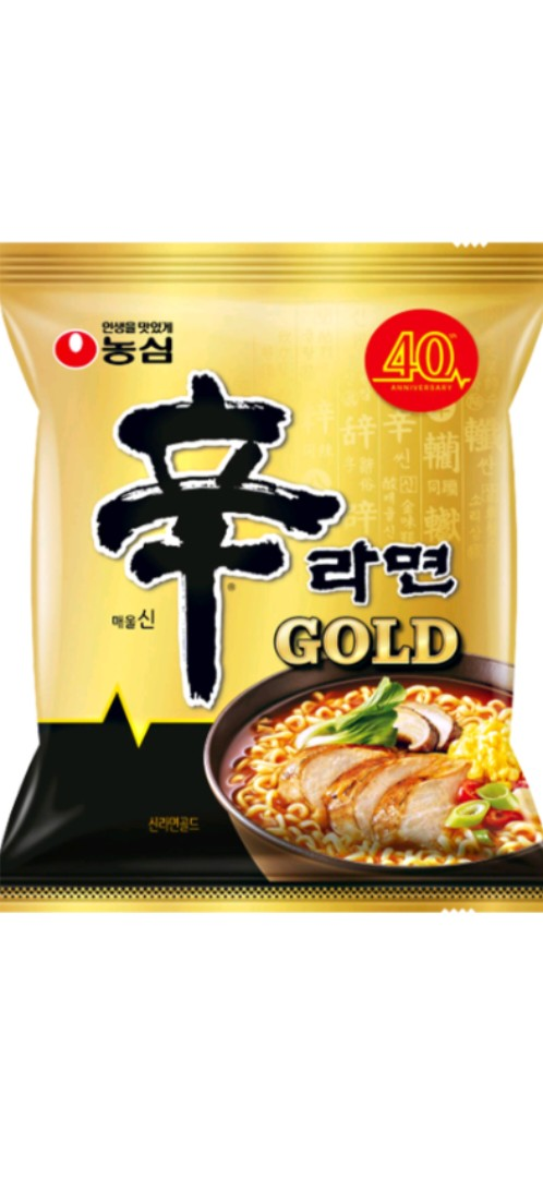 VL039 農心) 辛辣麵 GOLD 40周年40週年限定 - 雞濃湯版 (1袋4包入) EXP: 29/6/2026