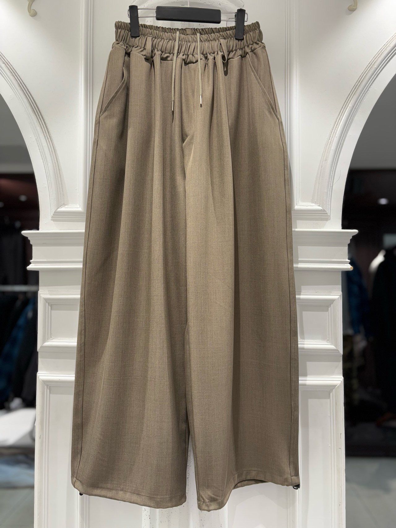 淨色可束腳鬆身褲 alife-065P