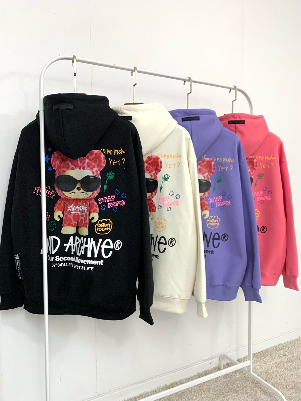 熊仔圖案連帽衛衣 2nd-323T