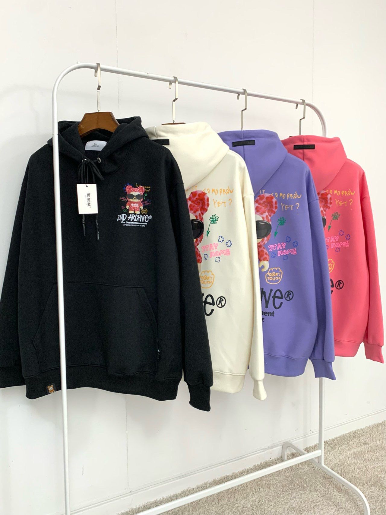 熊仔圖案連帽衛衣 2nd-323T