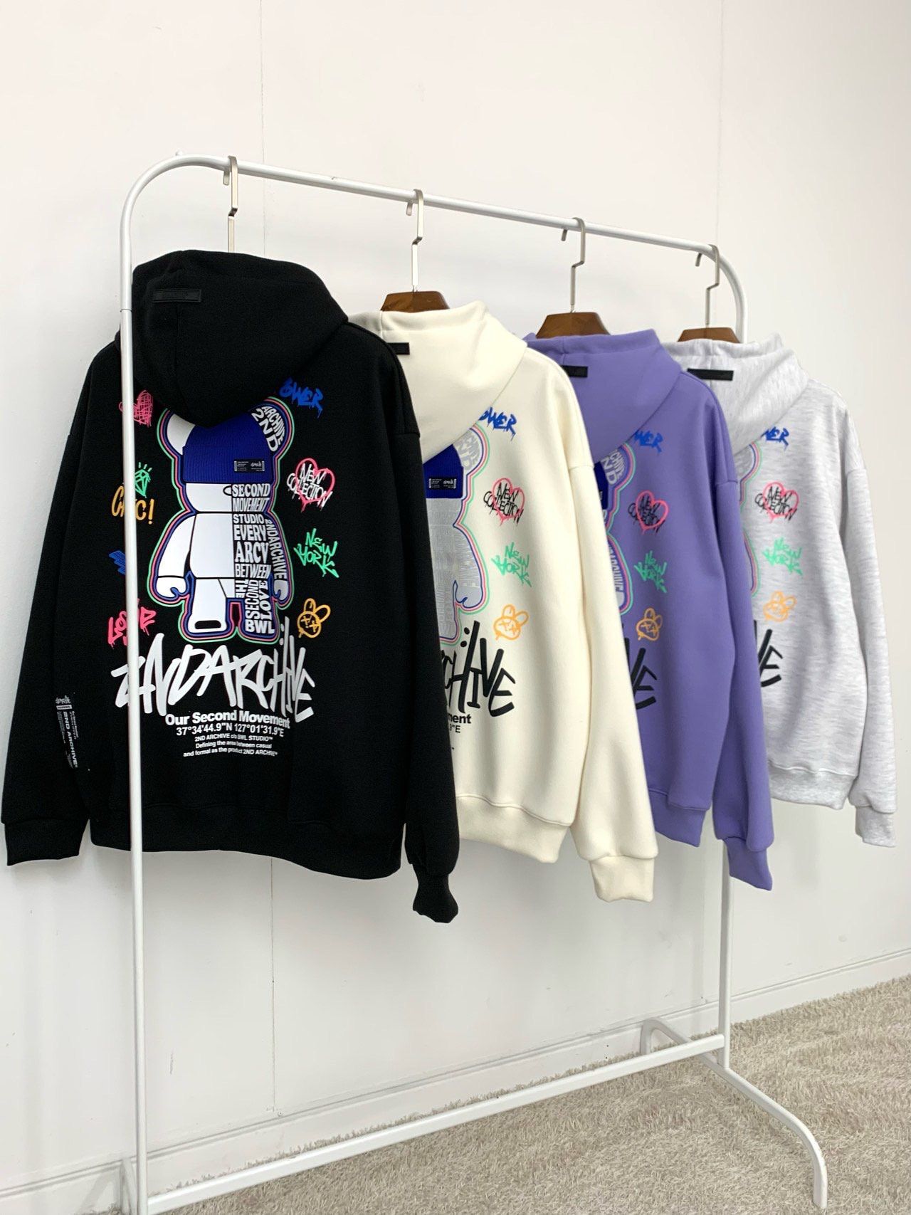 3M反光熊仔圖案連帽衛衣 2nd-324T