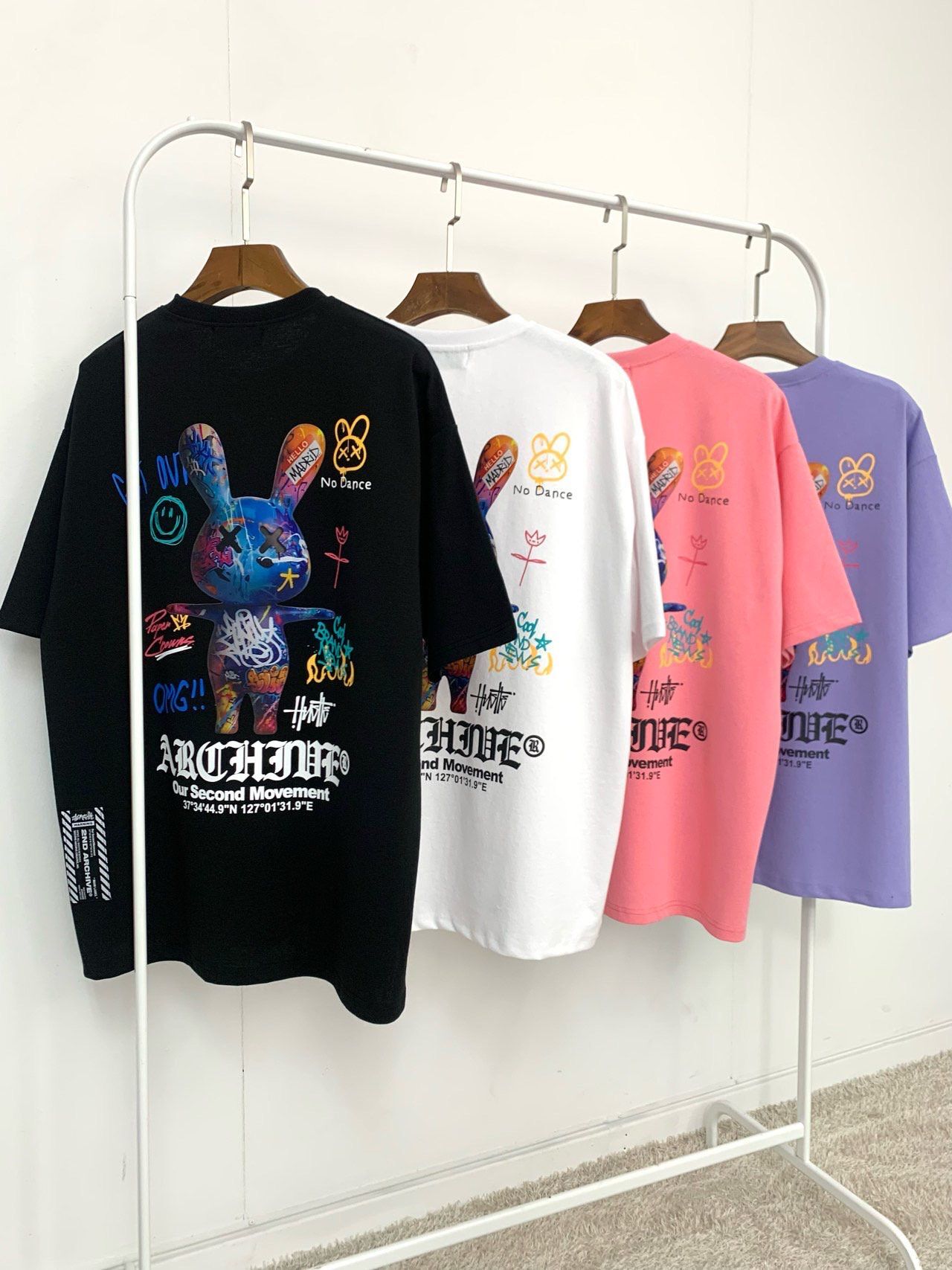 兔仔圖案英文字短袖Tee 2nd-325T