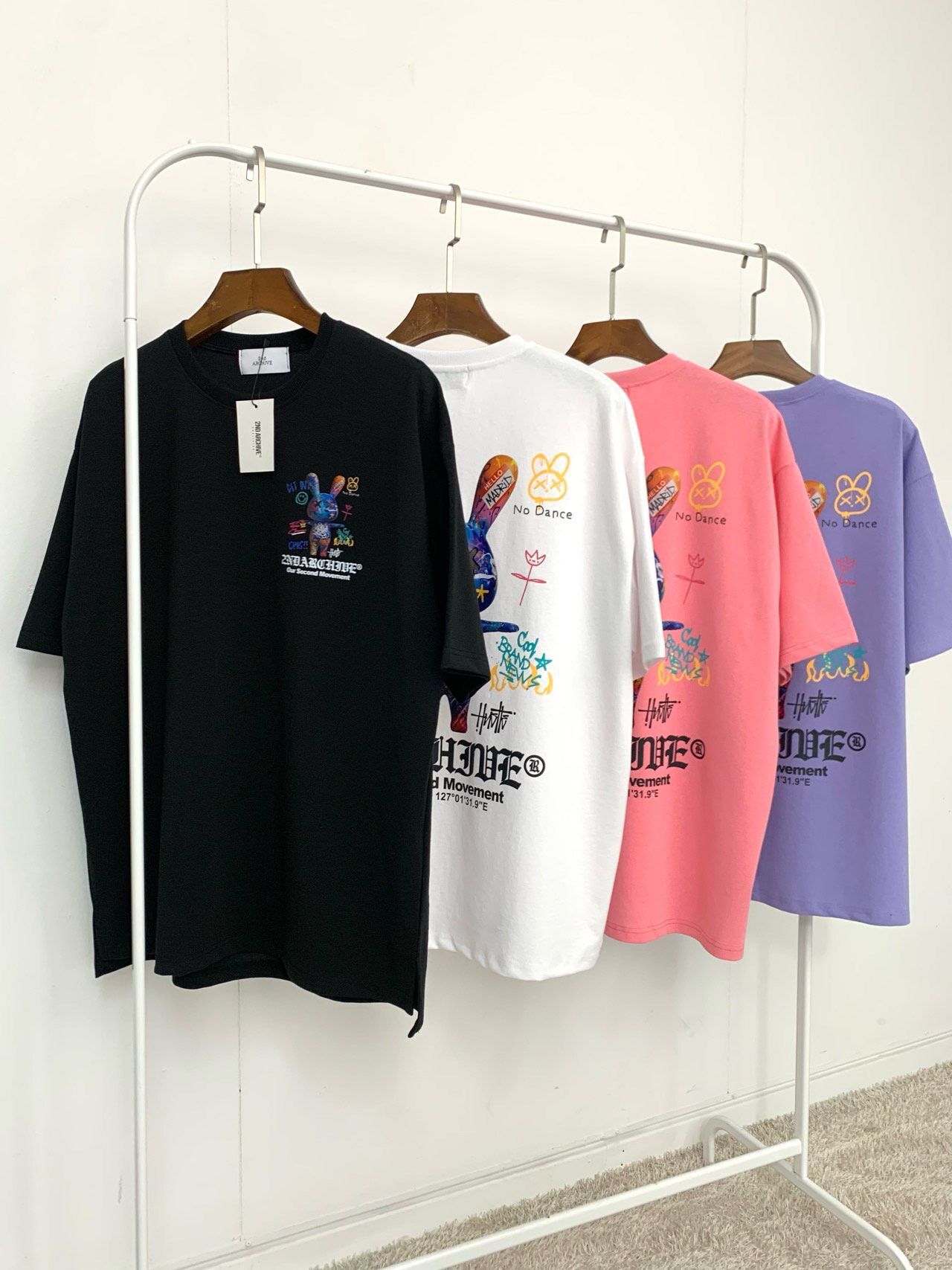 兔仔圖案英文字短袖Tee 2nd-325T