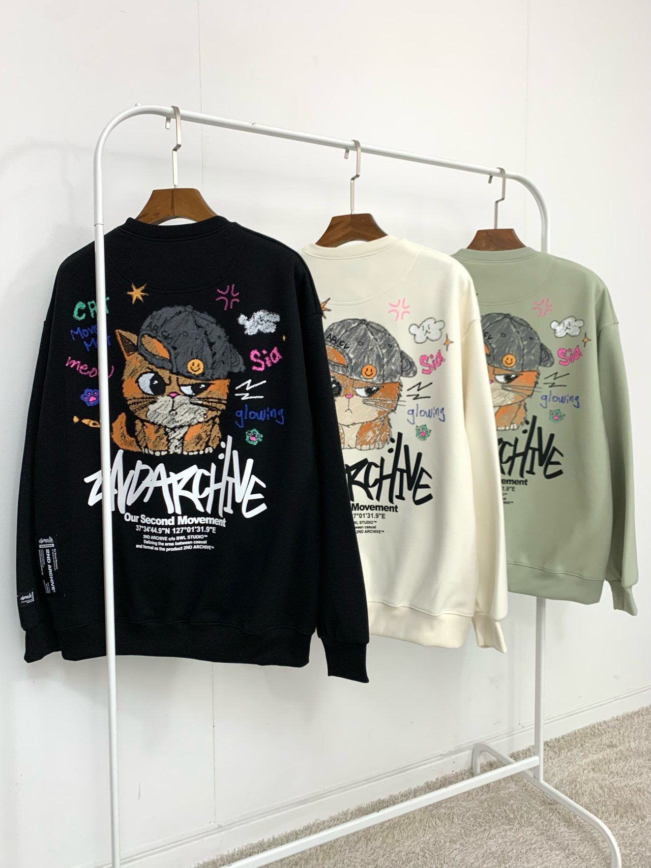 貓仔圖案衛衣 2nd-326T