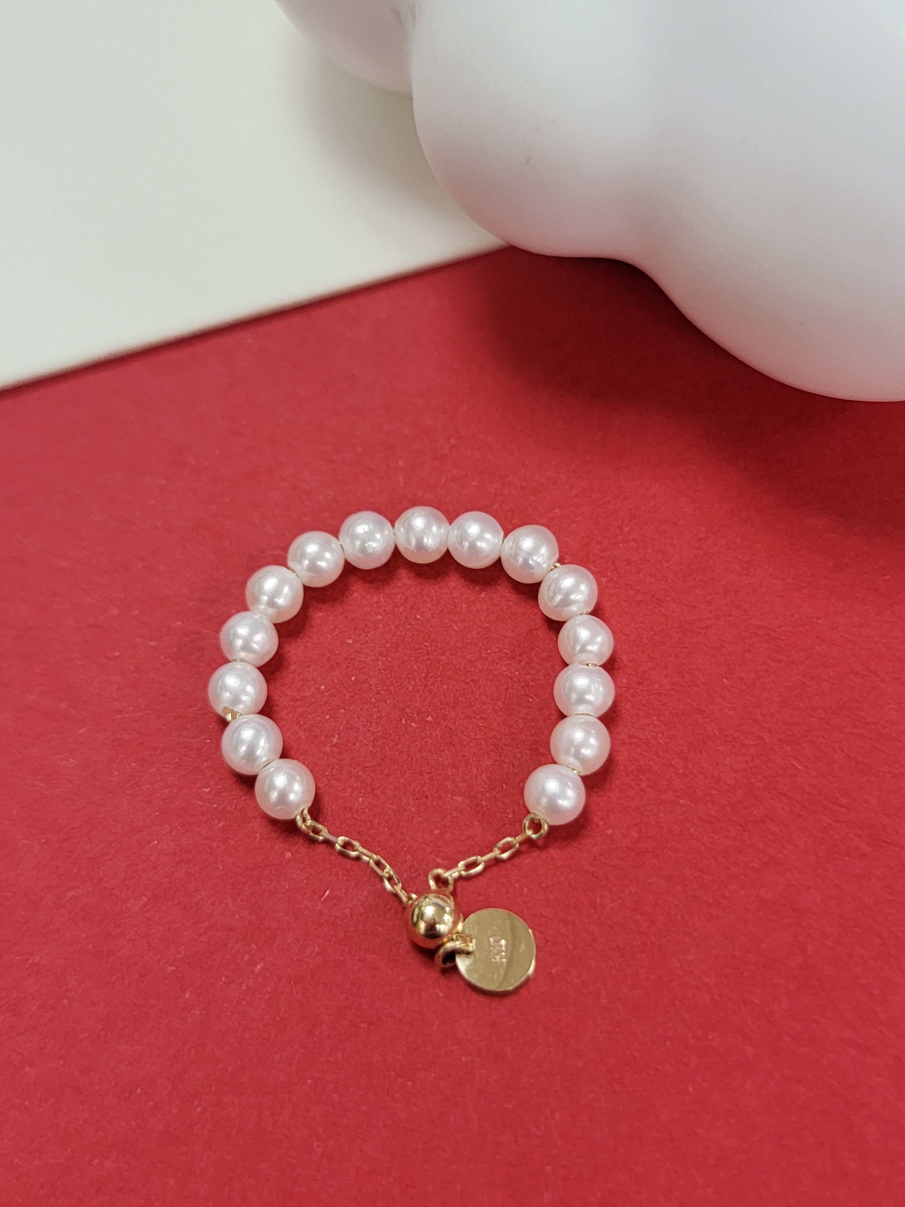 【me.luxe】K10米粒珍珠鍊戒