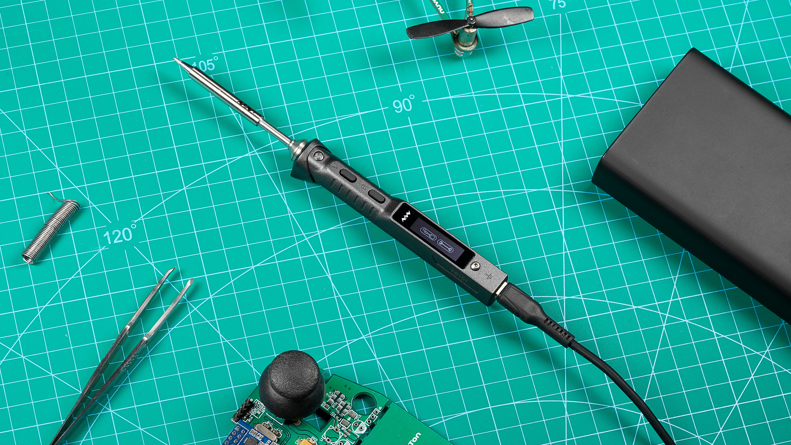 Miniware TS101 Smart Soldering Iron with B2 Tip TS100-B2