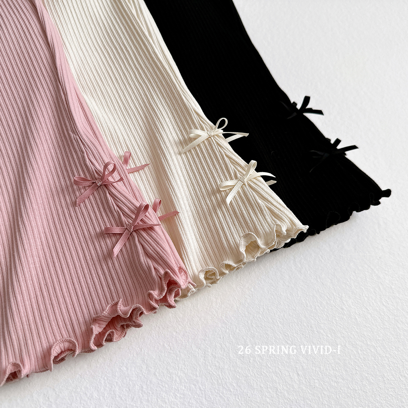 KR VIVIDI 蝴蝶結直紋褲| 3色