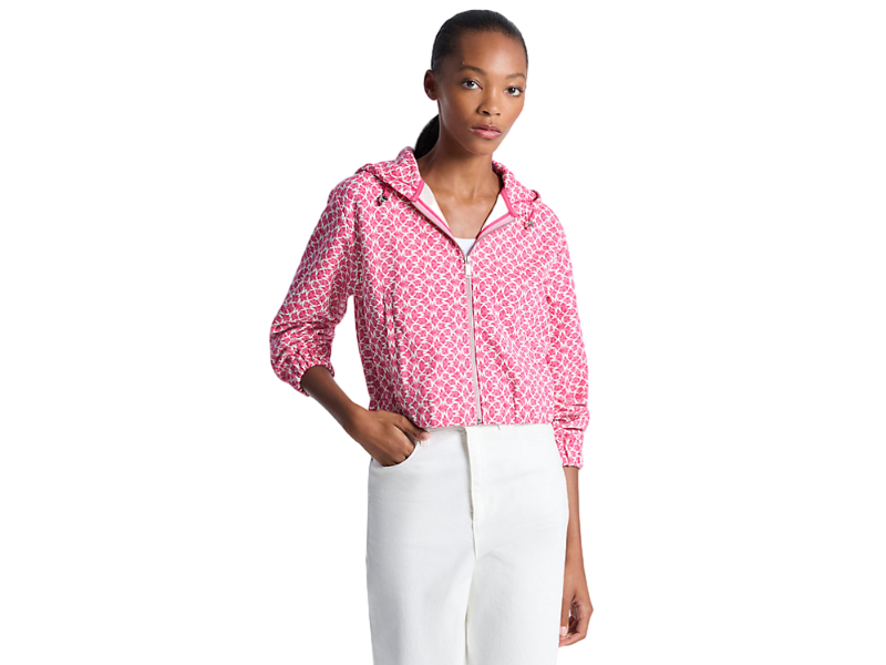 【Michael Kors Outlet】Graphic Logo Cotton Blend Jacket  桃粉