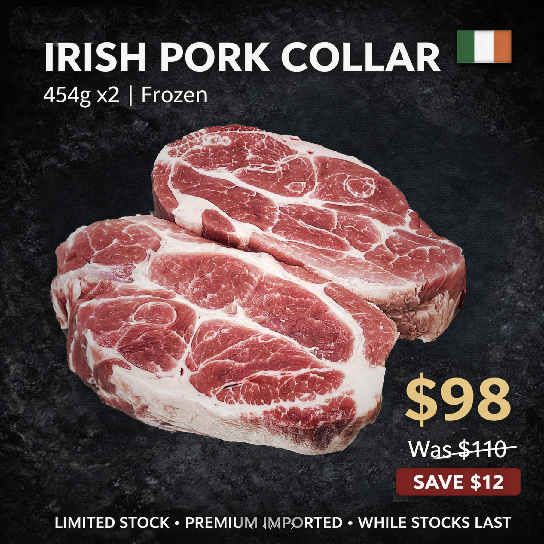 IRISH PORK COLLAR 454g x 2