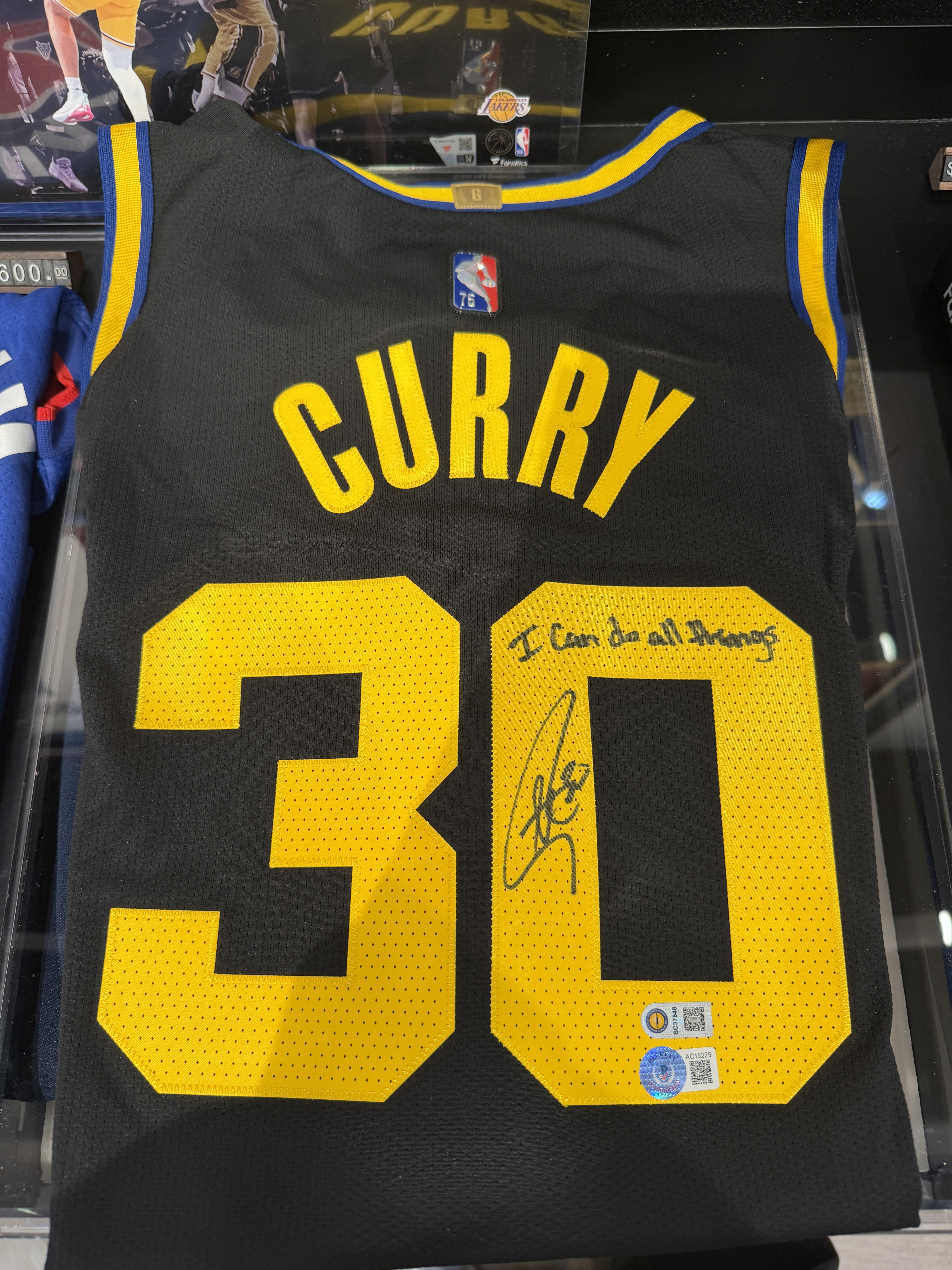 Stephen Curry 75周年鑽石球員版簽名球衣雙重認證 有大證書 現貨