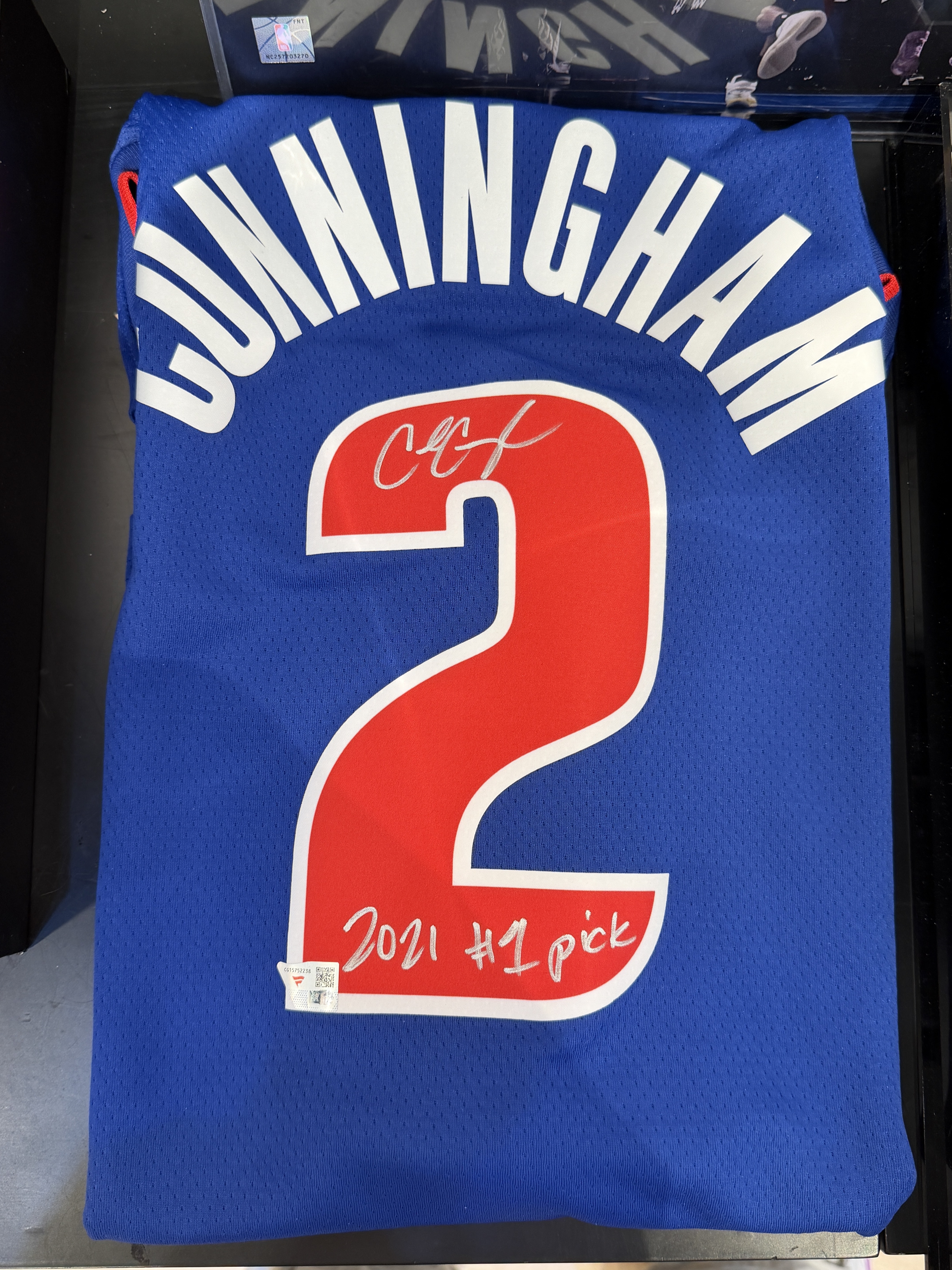 Cade Cunningham 活塞球迷版簽名球衣 加簽2021 #1pick Fanatics 認證 現貨