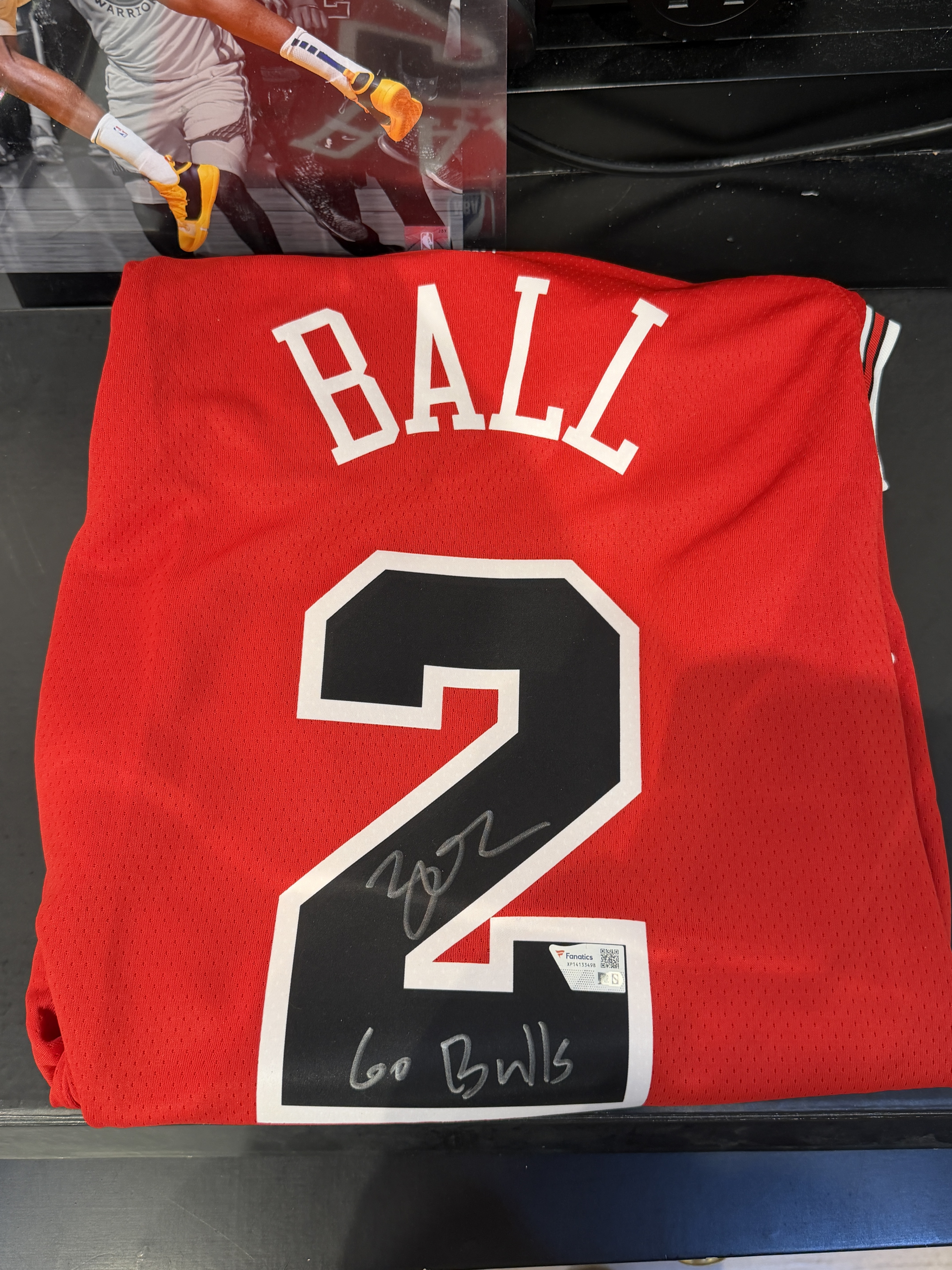 Lonzo Ball 公牛球迷版簽名球衣 加簽Go bulls Fanatics 認證現貨