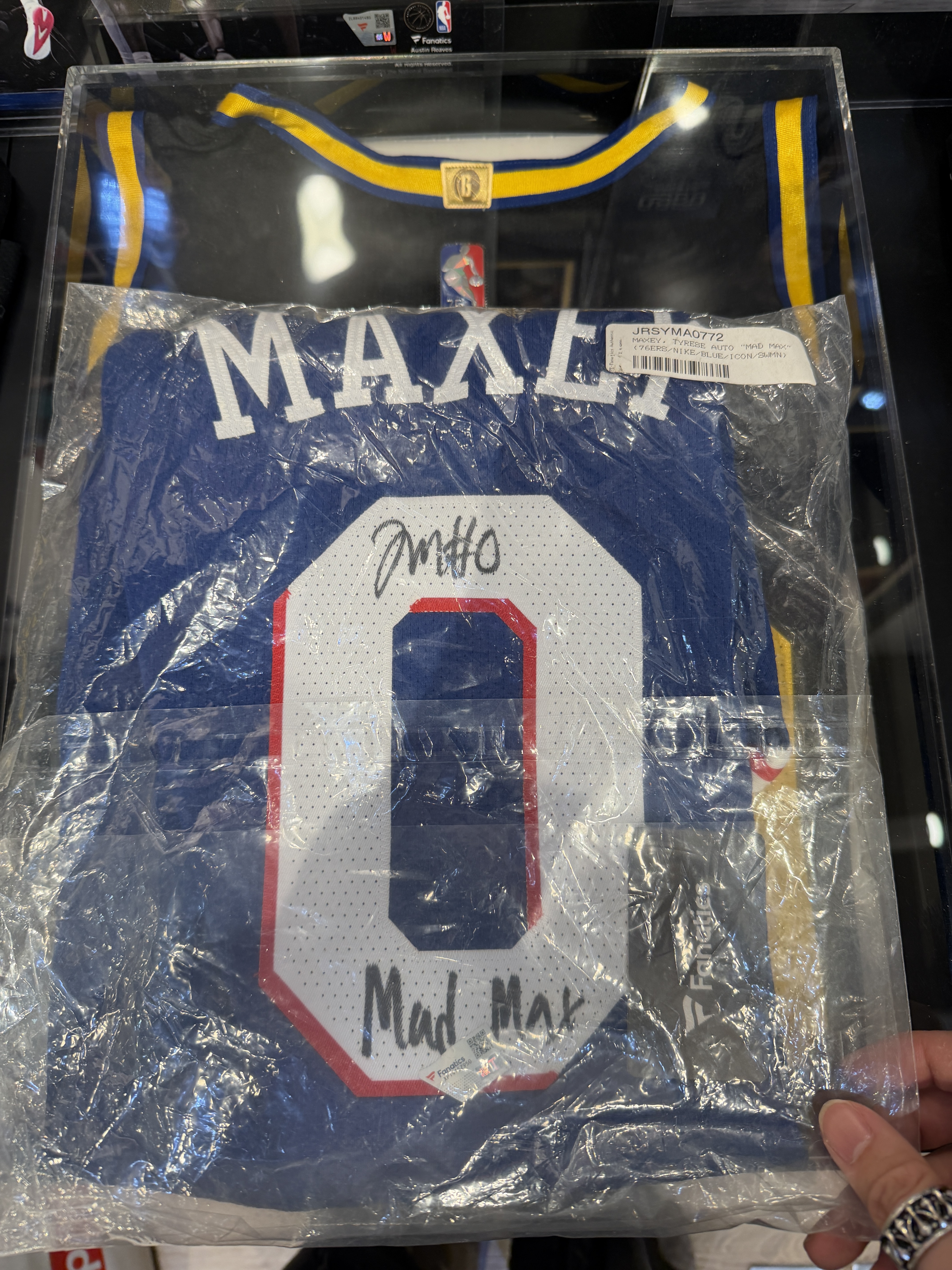 Tyrese Maxey 76人球員版加簽 MAD MAX簽名球衣Fanatics 認證現貨