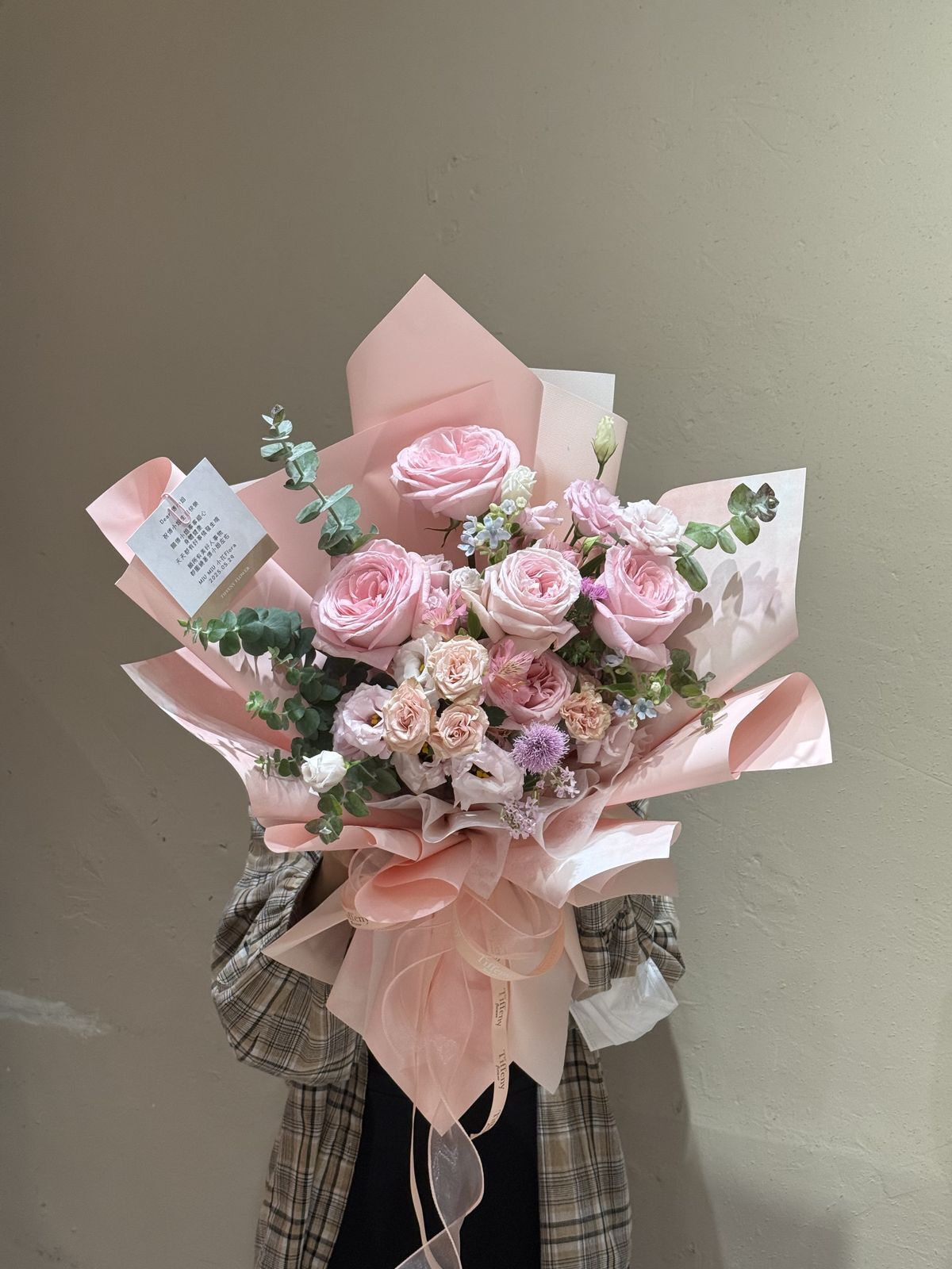 進口粉玫瑰鮮花束/粉嫩風格