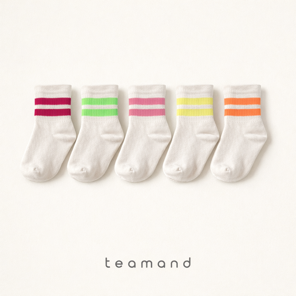 正韓春Team 春季運動多彩襪(5入一組)