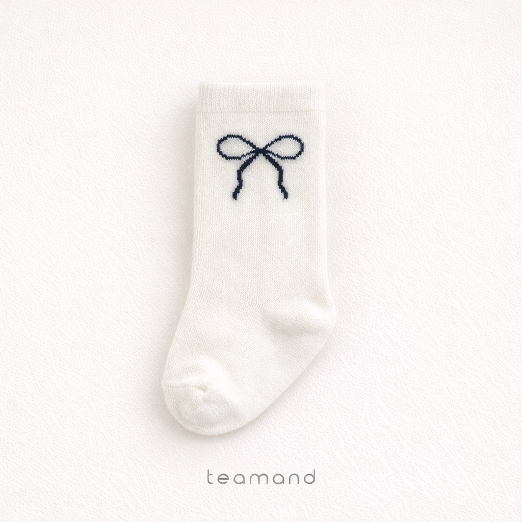 正韓春Team 親子裝_春季經典蝴蝶結襪(2入一組)