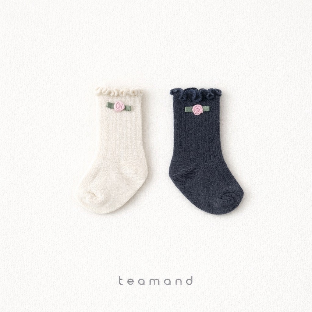 正韓春Team 親子裝_春季玫瑰襪