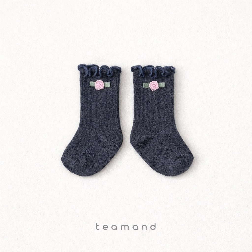 正韓春Team 親子裝_春季玫瑰襪