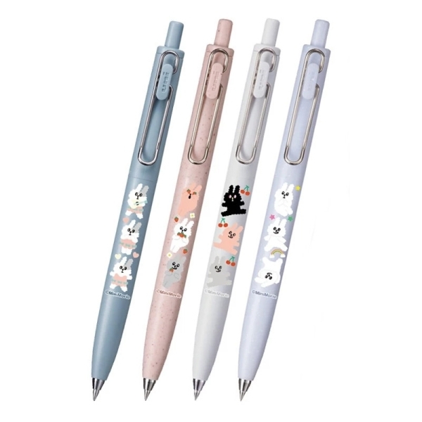 日本UNI ．Uni-ball one F x 兔子便利商店聯名 低重心鋼珠筆 共四款 送夾子