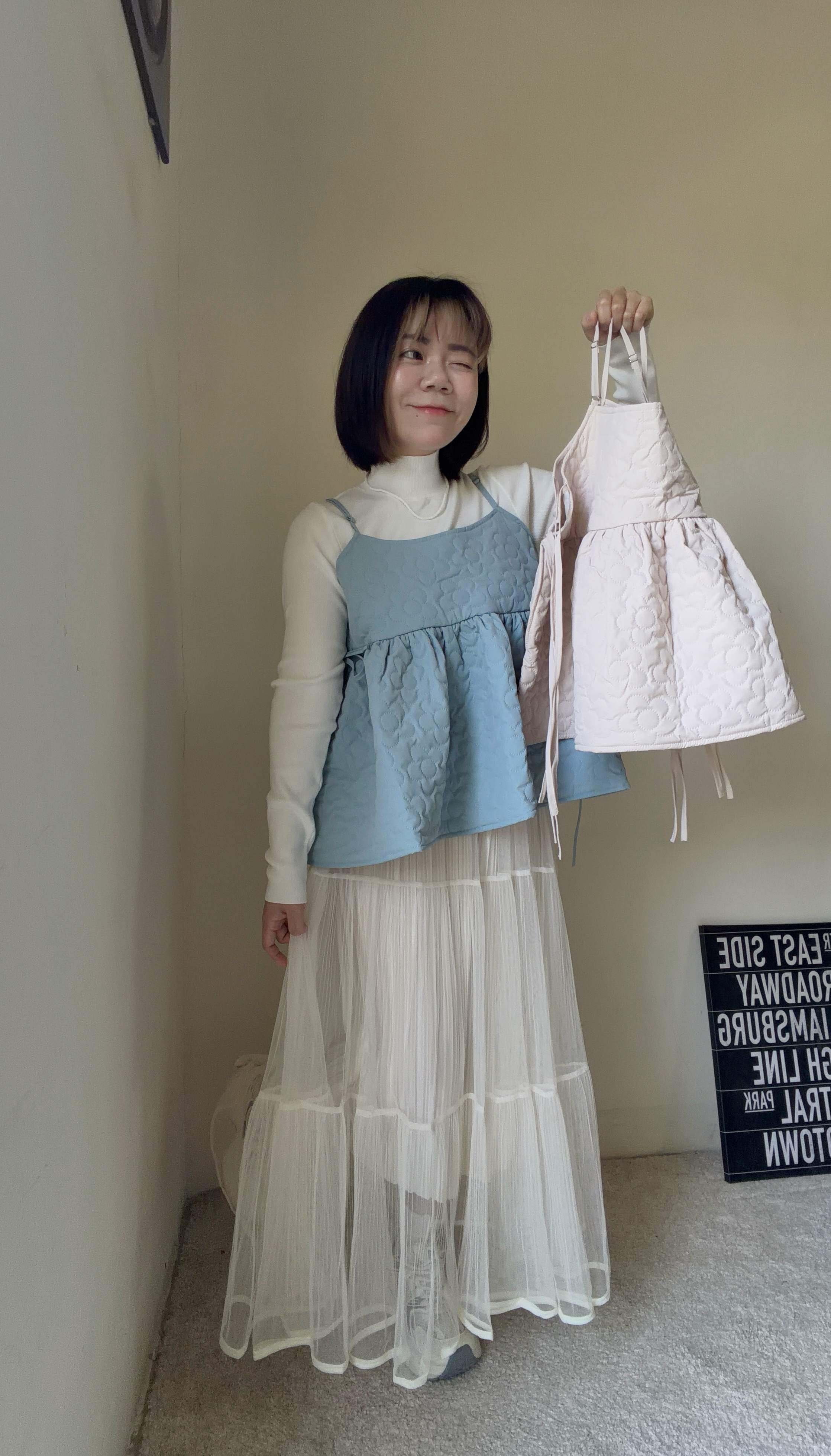 廠商自訂款！花花綁帶背心