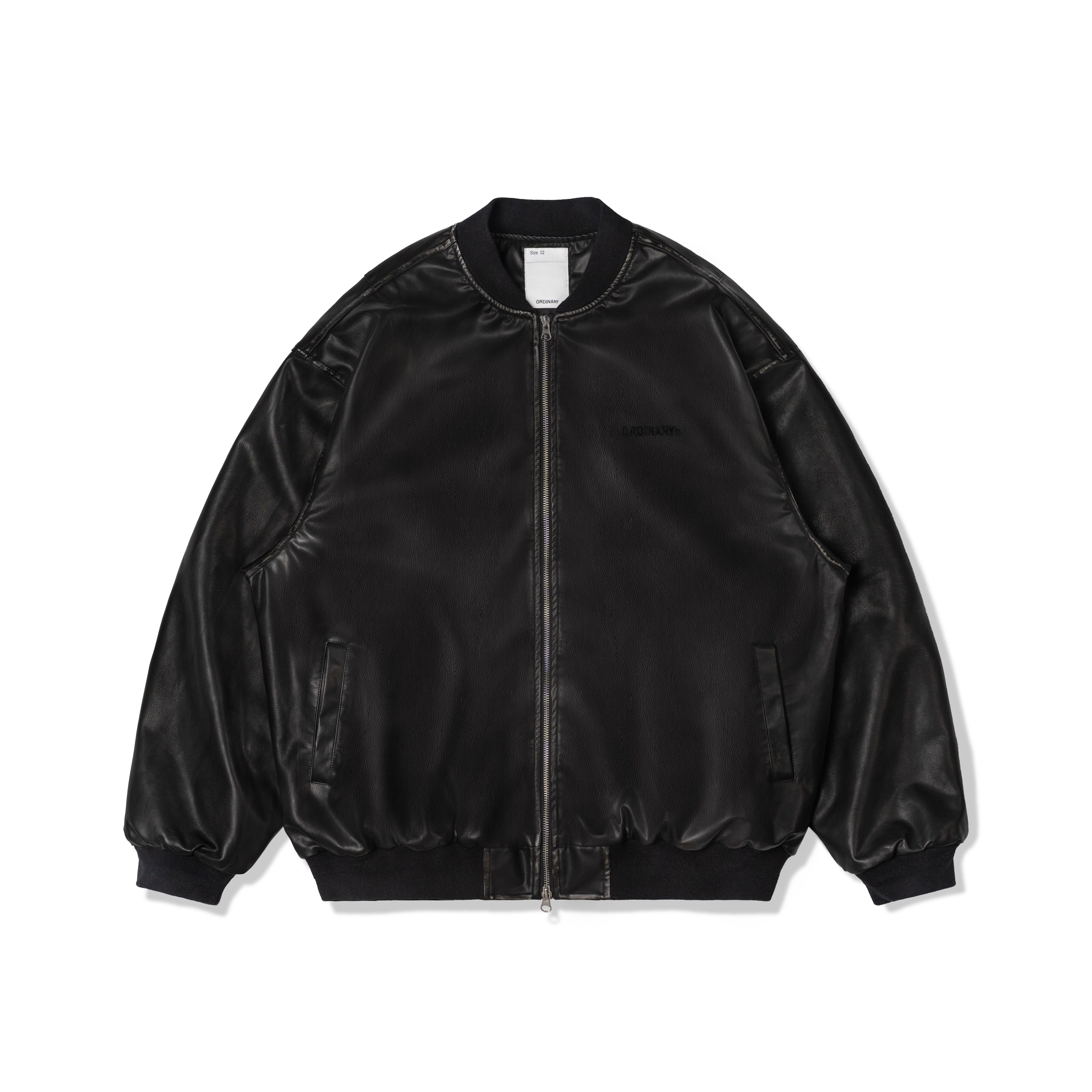 【車庫服飾】ORDINARY WASHED LEATHER FLIGHT JACKET