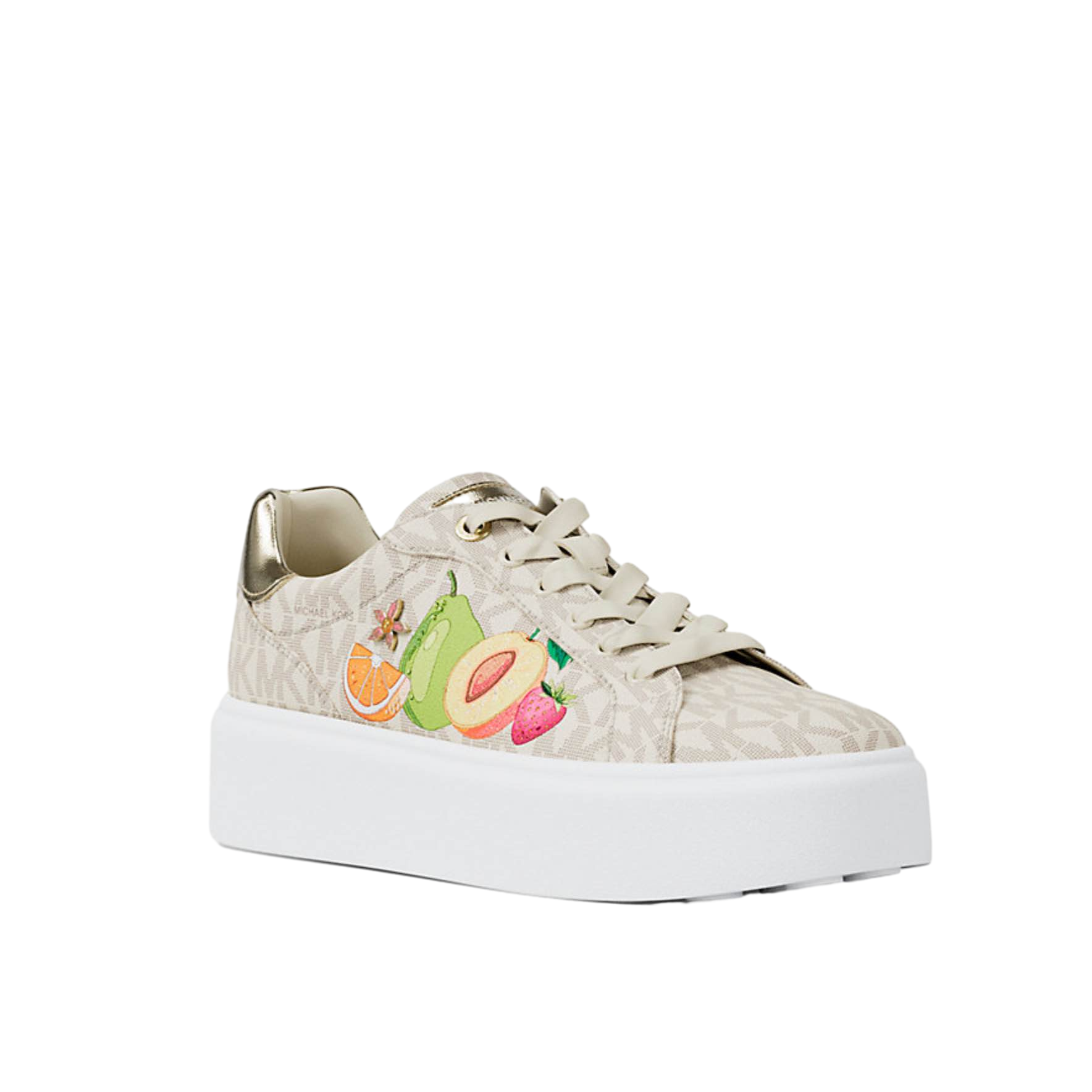 【Michael Kors Outlet】Romey Embellished Signature Logo Sneaker  白