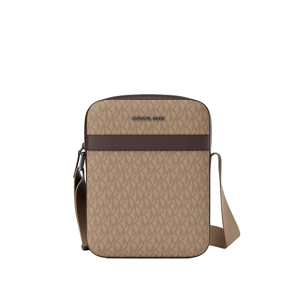 【Michael Kors Outlet】Cooper Signature Logo Flight Bag  咖