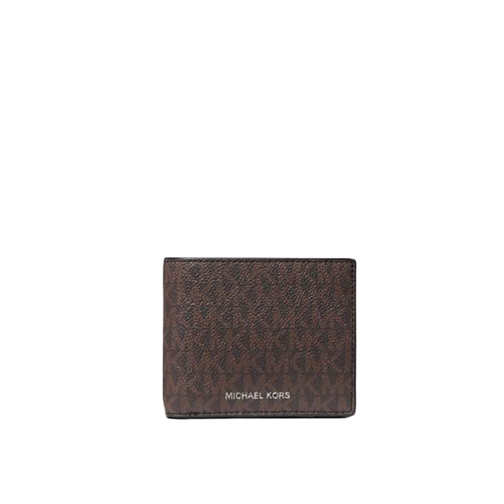 【Michael Kors Outlet】Cooper Logo Billfold Wallet With Passcase  老花咖