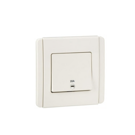 NEO都會(E3000)20A單位直按板雙極連LED燈開關制