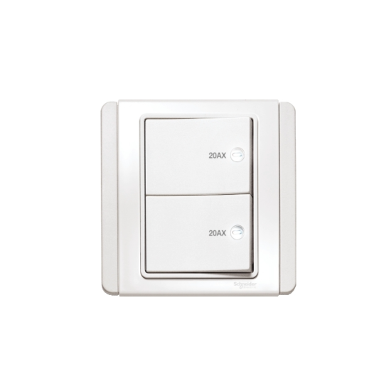 NEO都會(E3000)20A兩位橫按板雙極連LED燈開關制