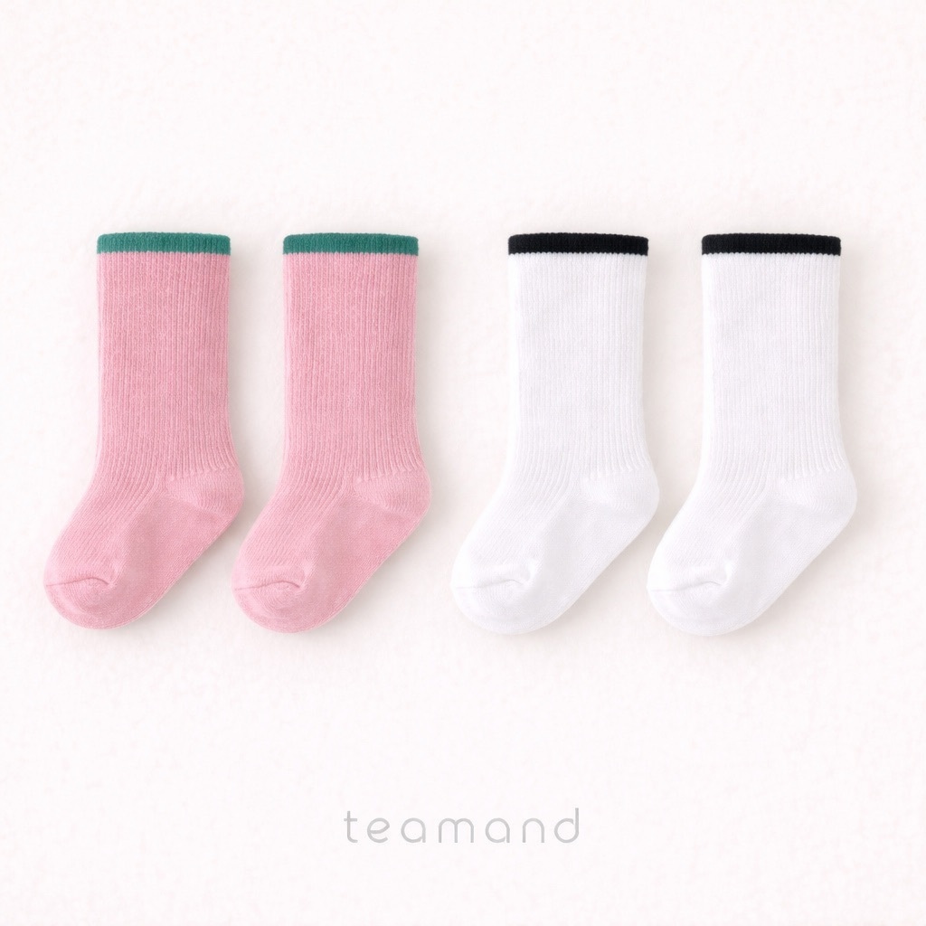 正韓春Team 親子裝_春季撞色襪(2入一組)