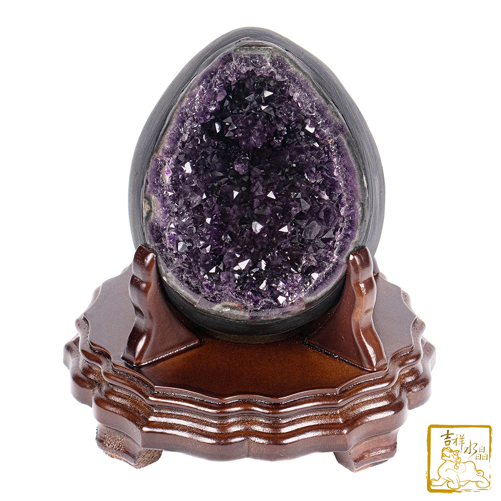 烏拉圭紫水晶恐龍蛋 1.26kg 財位擺設