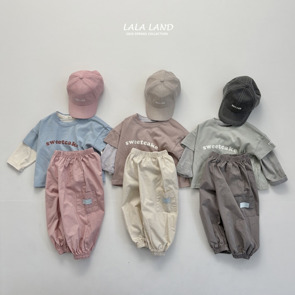 正韓春lalaland 小童sweet cake短袖上衣