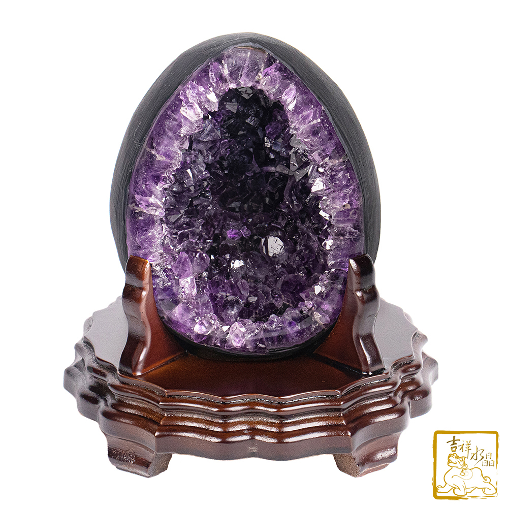 烏拉圭紫水晶恐龍蛋 1.59kg 財位擺設