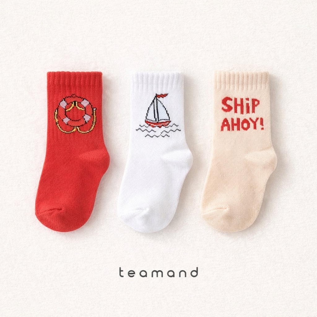 正韓春Team 春季帆船襪(3入一組)