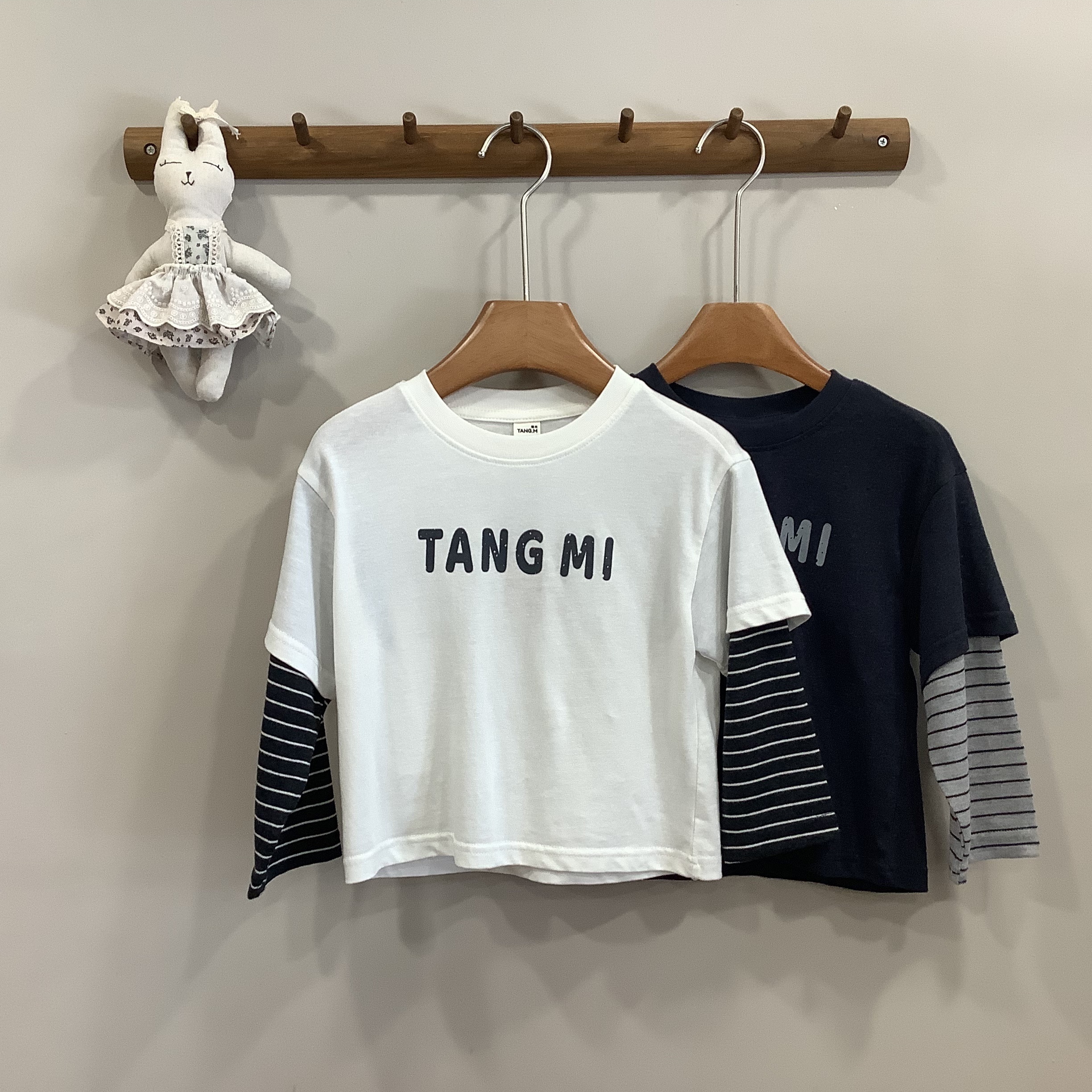 A04182拼接假兩件上衣