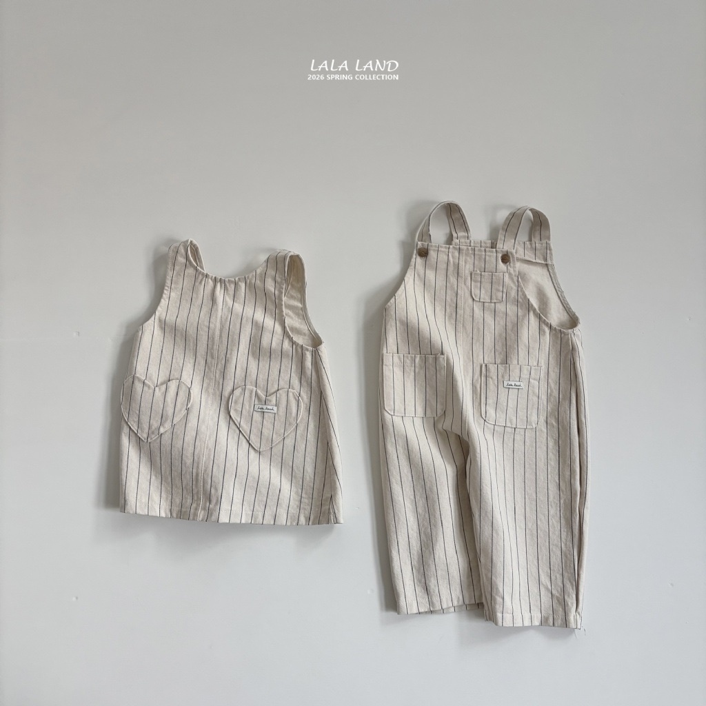 正韓春lalaland 小童雙愛心吊帶裙