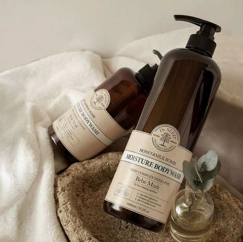 【預購】Dr.seed LX0214999 蜂蜜牛奶舒敏沐浴露 1000ml (Baby Powder) [買一送一]