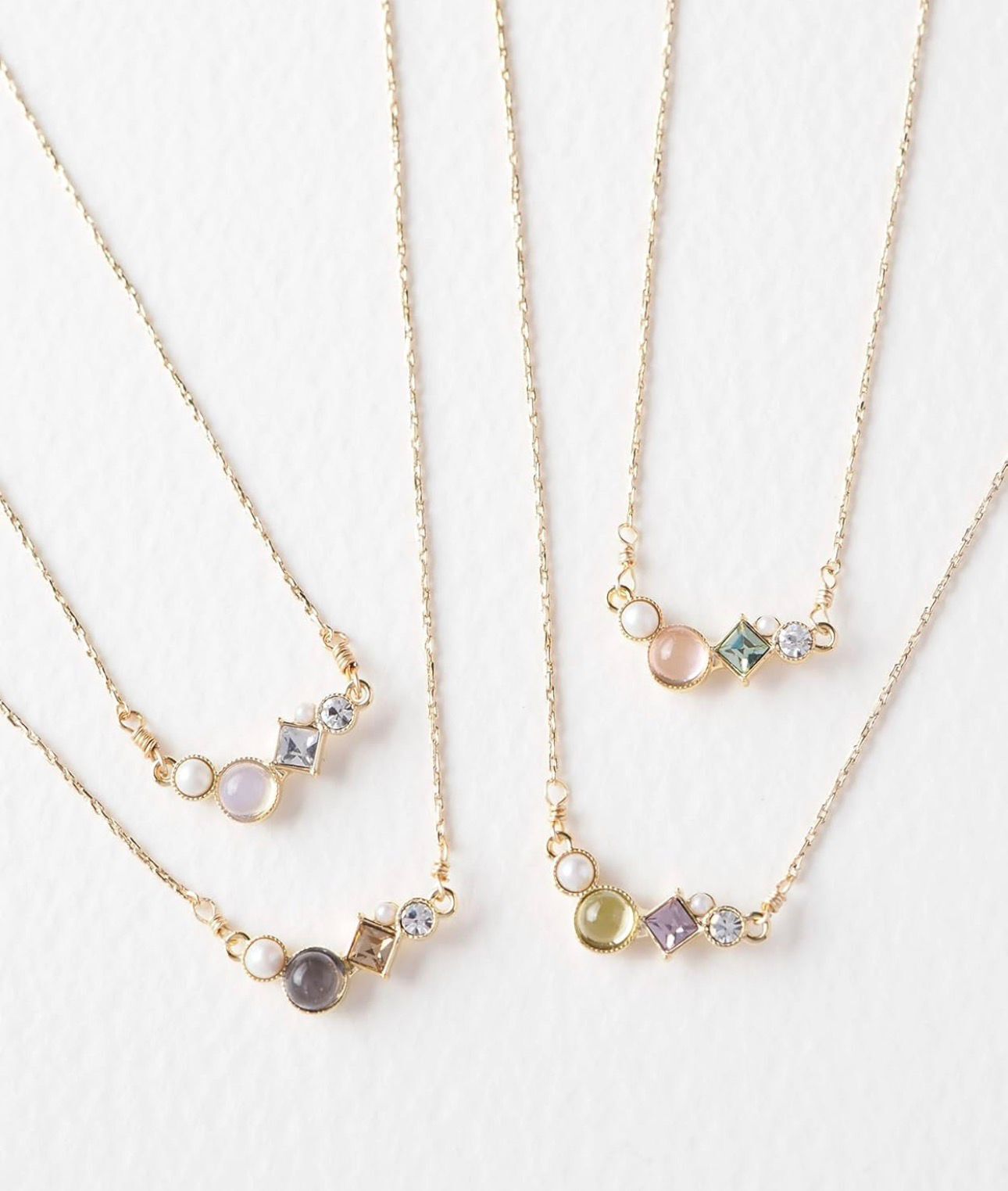 【預購】JN0214002 日本製天然石與珠寶極細纖細項鍊