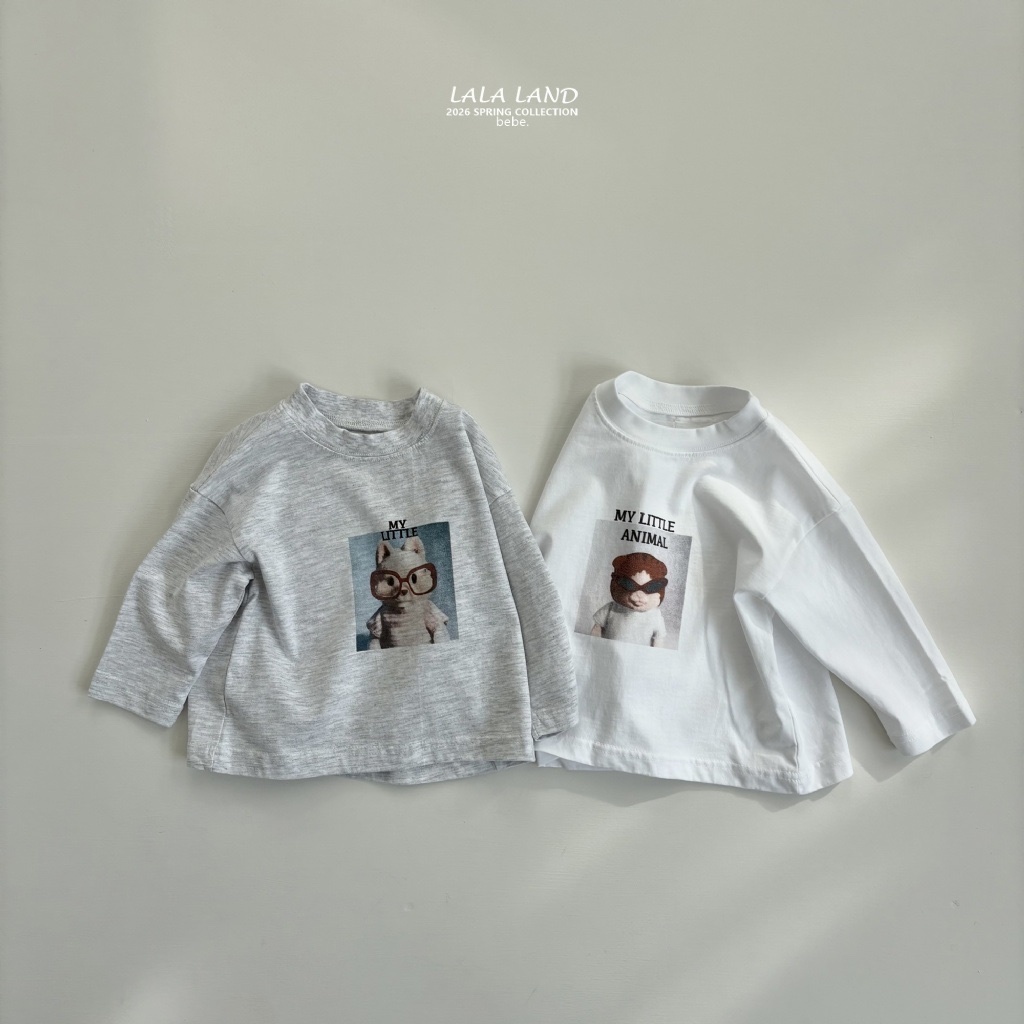 正韓春lalaland 嫩嬰眼鏡小動物上衣